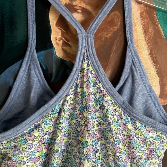 La Vie En Rose Blue and Purple Floral Slip Dress Small - Picture 5 of 14